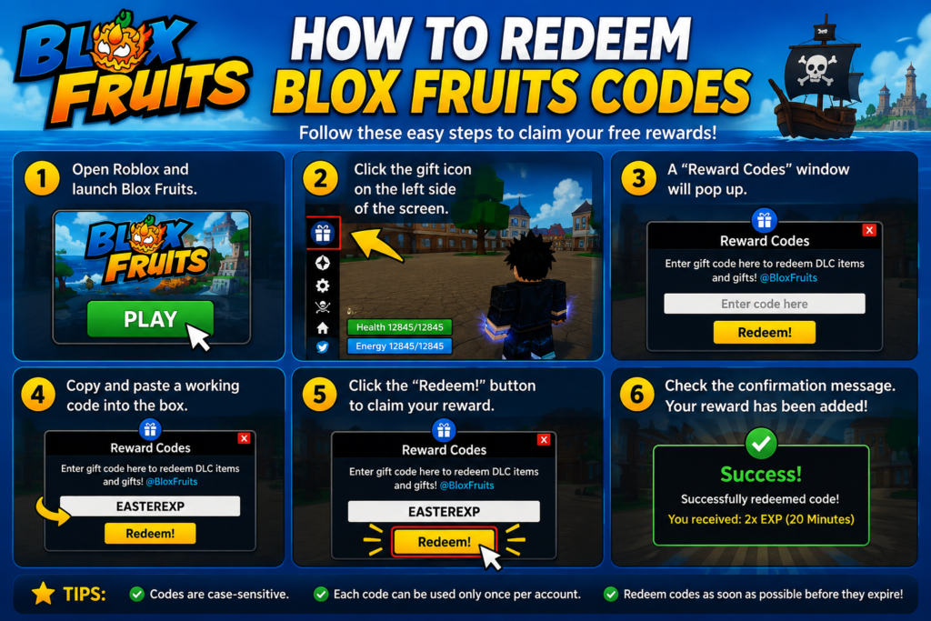 Redeem Blox Fruits Codes